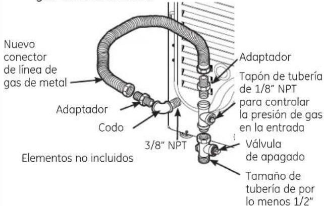 GE GFD49ERPKRR - CÓMOCONECTAR LA SECADERAL SUMINISTRO DE GAS - 1