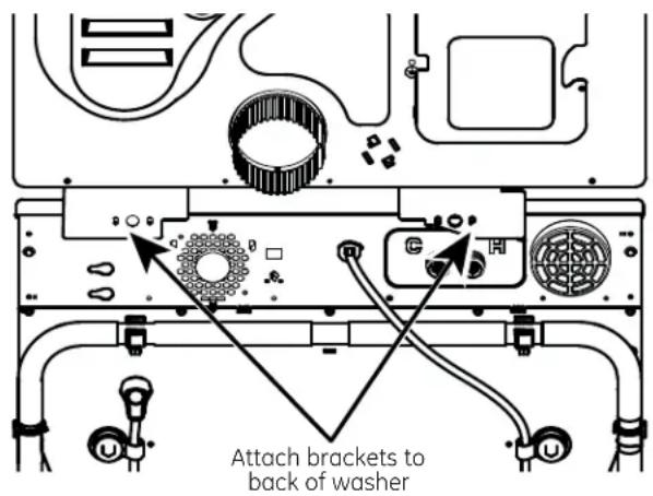 GE GFD49ERPKRR - INSTALL DRYER AND BRACKET ON WASHER (cont.) - 1