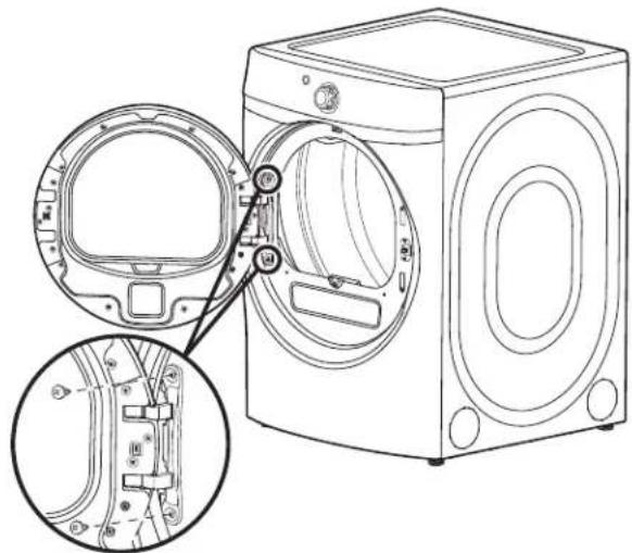 GE GFD49ERPKRR - VUELVA A INSTALAR EL ENSAMBLE DE LA PUERTA - 1