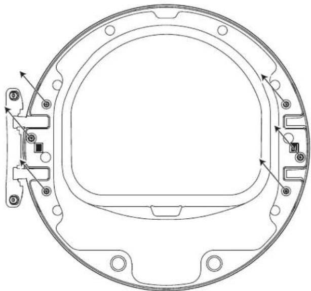 GE GFD49ERPKRR - RE-LOCATE HINGE ASSEMBLY AND HANDLE SPACER - 1