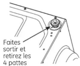 GE GFD49ERPKRR - COMMENT RETIRER LES PATTES DE NIVELLEMENT DE LA SÉCHEUSE - 2