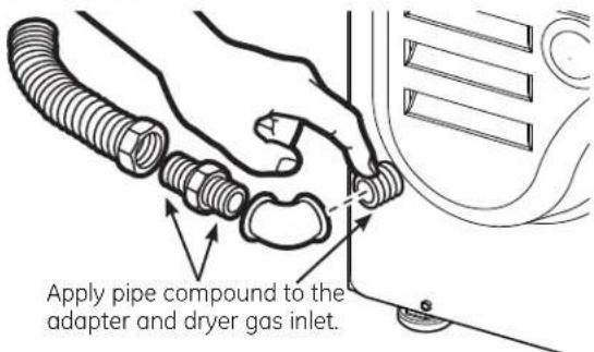 GE GFD49ERPKDG - CONNECTING THE DRYER TO THE GAS SUPPLY - 2