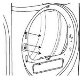 GE GFD49ERPKDG - 2A REPOSITIONNEMENT DE LA BUTÉE DE CHARNIÈRE ET DES COUVERCLES DE PANNEAU (sur certains modèles - voir l'étape 2B ci-dessous pour d'autres modèles) - 1