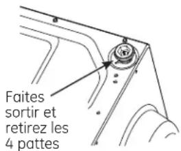 GE GFD49ERPKDG - COMMENT RETIRER LES PATTES DE NIVELLEMENT DE LA SÉCHEUSE - 2