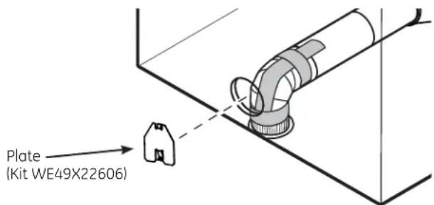 GE GFD49ERPKDG - ADDING COVER PLATE TO REAR OF CABINET (BOTTOM EXHAUST) - 1