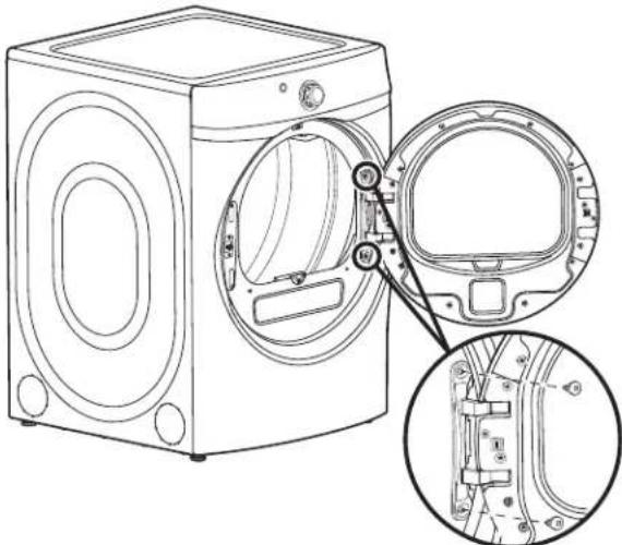 GE GFD49ERPKDG - ① ENLÈVEMENT DE LA PORTE - 1