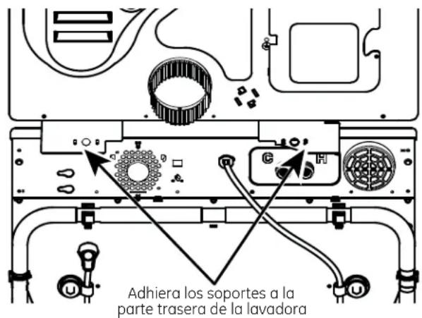 GE GFD49ERPKDG - CÓMO INSTALAR LA SECADORA Y EL SOPORTE EN LA LAVADORA (cont.) - 1
