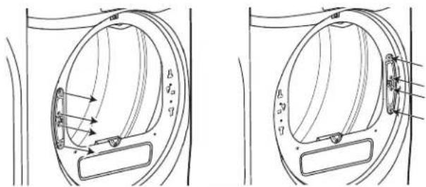 GE GFD49ERPKDG - 2B RE-LOCATE THE HINGE STRIKER (on some models - see step 2A above for other models) - 1