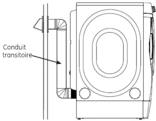 GE GFD49ERPKDG - CONFIGURATION RECOMMANDÉE POUR MINIMISER UN BLOCAGE DU CONDUIT - 1