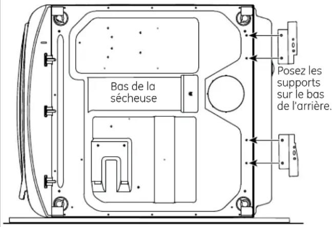 GE GFD49ERPKDG - COMMENT INSTALLER LE SUPPORT SUR LA SÉCHEUSE - 1