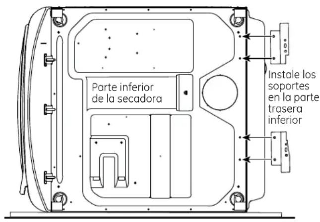 GE GFD49ERPKDG - CÓMO INSTALAR EL SOPORTE EN LA SECADORA - 1