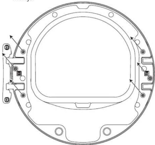 GE GFD48ESPKDG - VUELVA A UBICAR EL ENSAMBLE DE LA BISAGRA Y EL ESPACIADOR DE LA MANIJA - 1