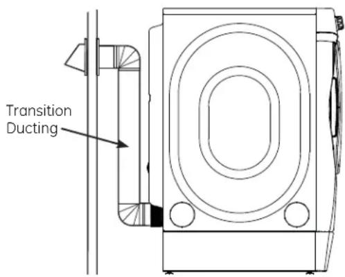 GE GFD48ESPKDG - RECOMMENDED CONFIGURATION TO MINIMIZE EXHAUST BLOCKAGE - 1