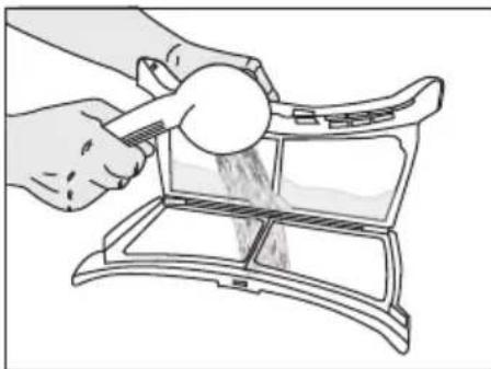 BEKO DS 7332 PX0 - Nettoyage du filtré à peluche / Surface interieure de la porte de chargement - 5