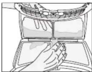 BEKO DS 7332 PX0 - Nettoyage du filtré à peluche / Surface interieure de la porte de chargement - 4