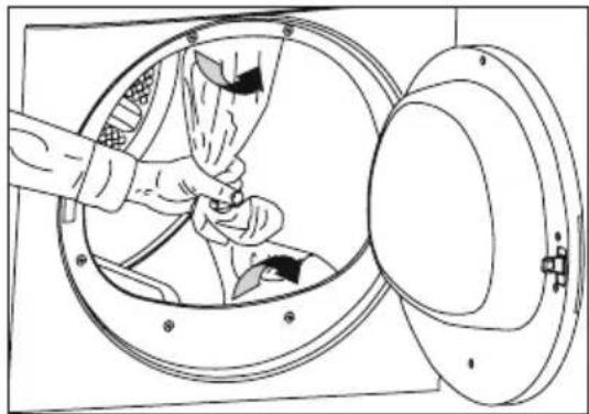 BEKO DCU 720030 - Enlever le montage de sécurité réservé au transport - 1