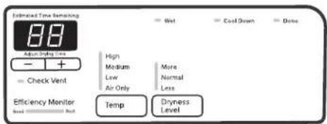 AMANA YNED5800DW - Adjust cycle settings, if desired - 1