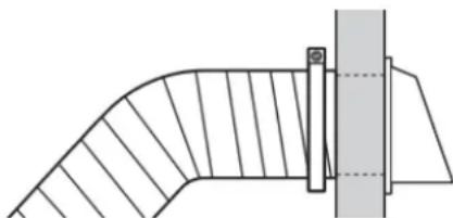 AMANA NGD4655EW - Raccorder le conduit d'évacuation au clapet - 1