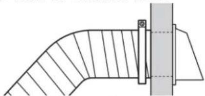 AMANA NGD4655EW - Connect vent to exhaust hood - 1