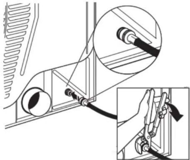 AMANA NGD4655EW - Attach long hose to "Y" connector and tighten couplings - 2