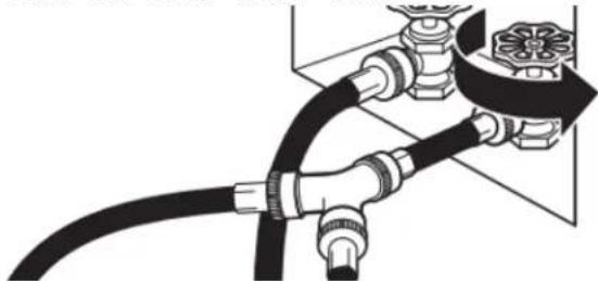 AMANA NGD4655EW - Attach long hose to "Y" connector and tighten couplings - 3