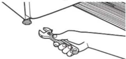 AMANA NGD4655EW - Tighten and adjust leveling legs - 1