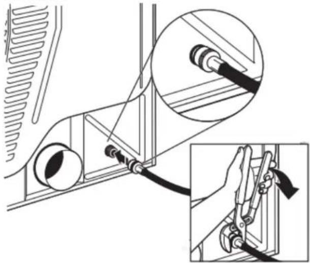 AMANA NGD4655EW - Raccordement des tuyaux d'alimentation - 5