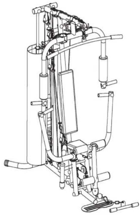 Christopeit SP 10 - Securing the weights: - 1