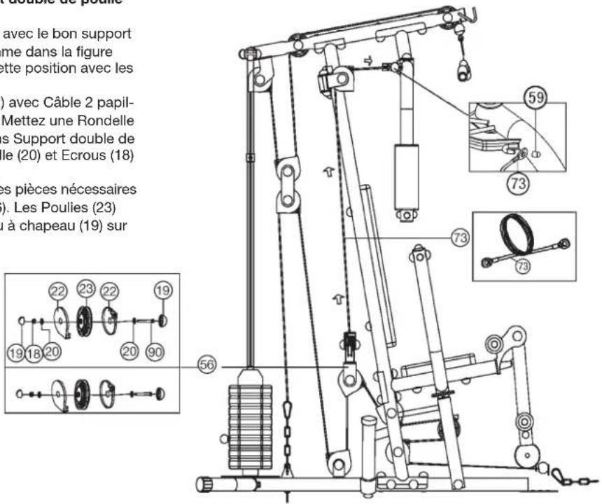 Christopeit SP 10 - Etape 8 : Installation Du bigoudi de (14) et Tube ronde courte (80). - 2
