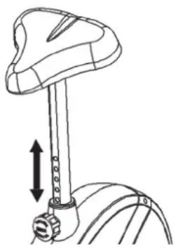 Christopeit AP 1 - Réglage de la position de la selle - 1
