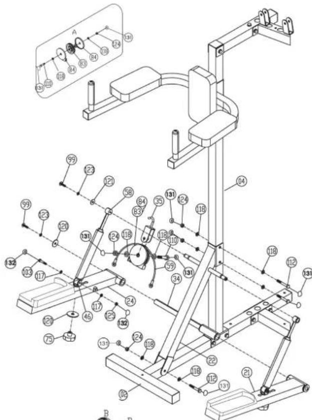Christopeit Profi Center de Luxe - Uar 15: MoTax Tpoca 3 dnia 6aTePfJra (29) c pOJIHKOBbIMn 6IOKAMN. - 1