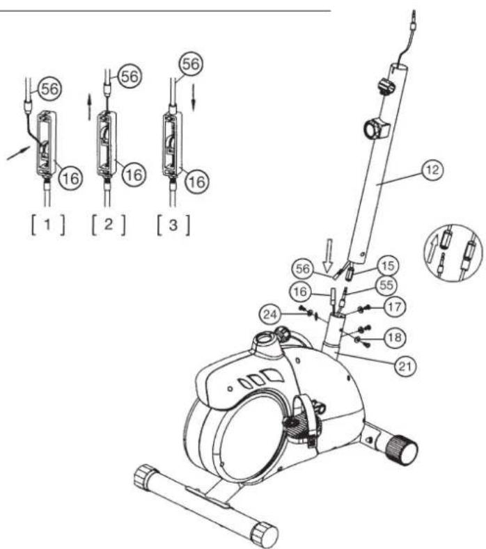 Christopeit CPS 6 - Etape n° 3: Montage de tube d'appui du guidon (12) - 1
