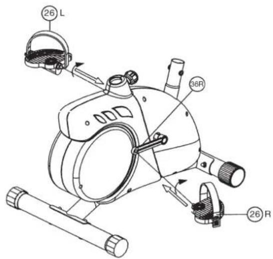 Christopeit CPS 6 - Montage van de pedalen (26L+26R) - 1