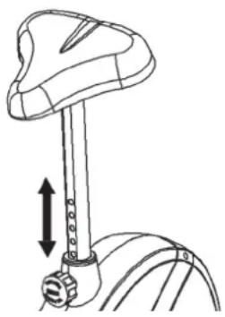 Christopeit AC 1 - Réglage de la position de la selle - 1
