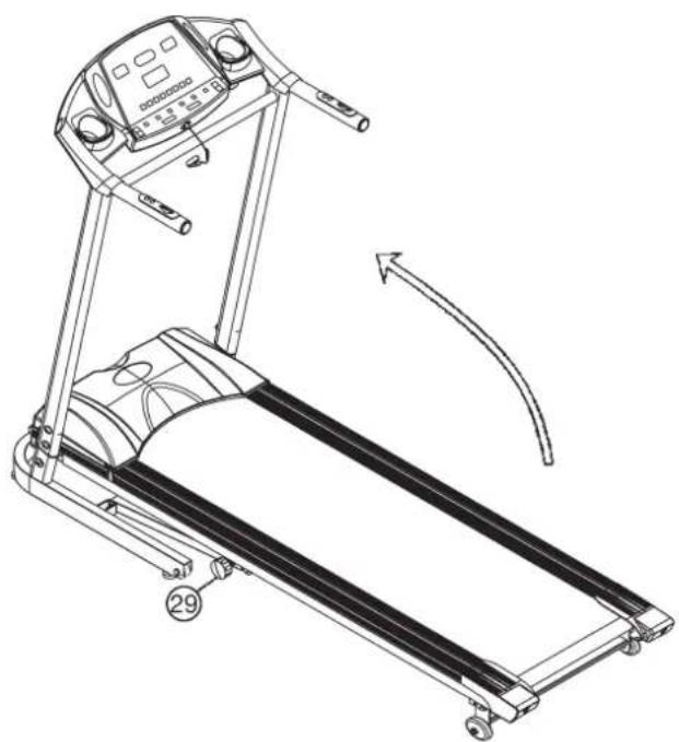 CHRISTOPEIT SPORT LB 1 - Methode om uw loopband te verplaatsen/ op te bergen: - 1