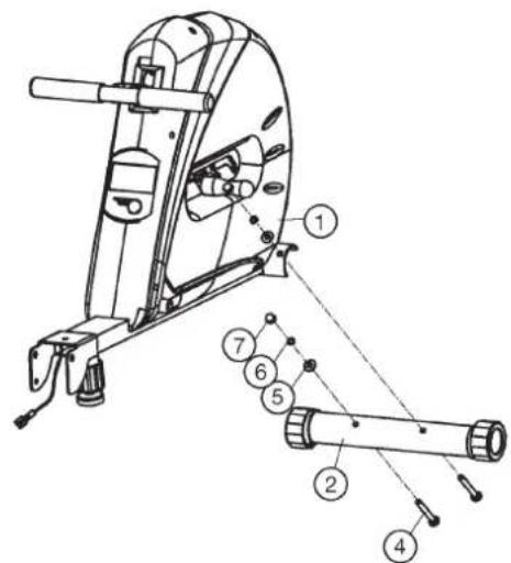 Christopeit Cambridge II - Step 2: Attach the hand grips (22) at the grip axle (24). - 1