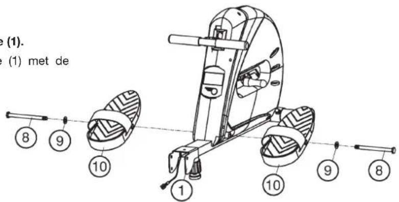 Christopeit Cambridge II - Stap 3: Montage van de voet opname (10) op het basisframe (1). - 1