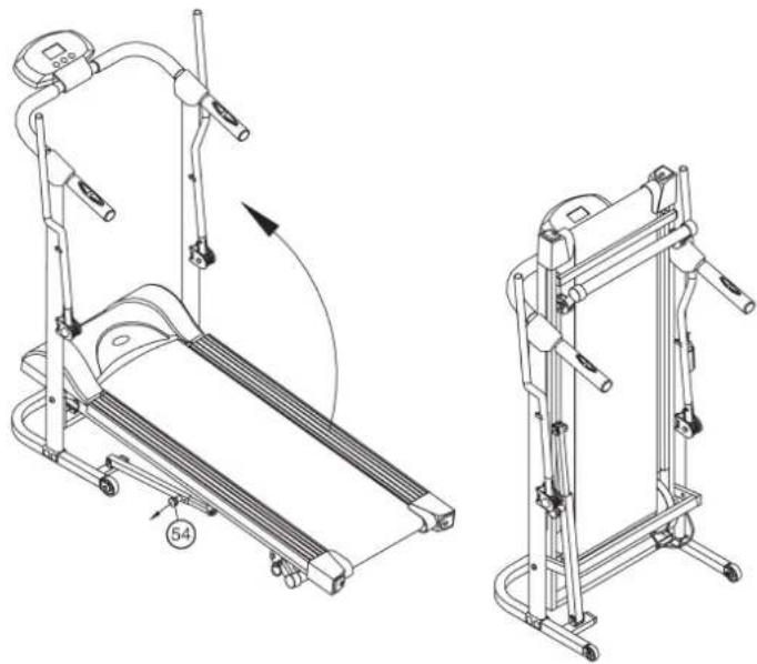 Christopeit WALKER de Luxe - Methode om uw loopband te verplaatsen/ op te bergen: - 1