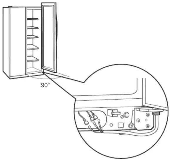 GE GSS25GSHSS - REMUEVA LA PUERTA DEL REFRIGERADOR (Cont.) - 1