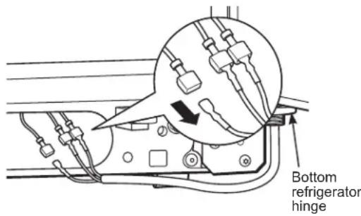 GE GSE25GGHBB - ⑤ DISCONNECT THE ELECTRICAL CONNECTORS (on some models) - 1