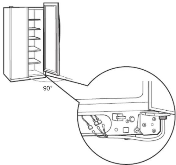 GE GSE25GGHBB - REMUEVA LA PUERTA DEL REFRIGERADOR (Cont.) - 1