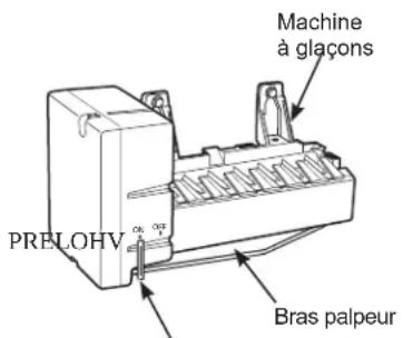 Machine à glaçons PRÉLOHV ON Bras palpeur