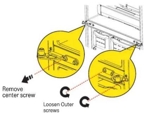 GE GFE29HSDSS - REMOVE CENTER HINGE (if necessary) - 1