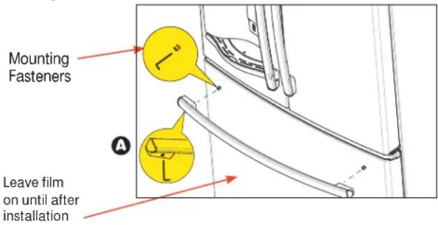 GE GFE29HSDSS - REMOVE THE FREEZER DOOR HANDLE - 1