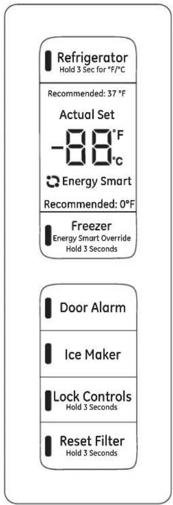GE GFE29HSDSS - About the controls with temperature settings. - 4