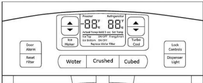 GE GFE29HSDSS - About the controls with temperature settings. - 3