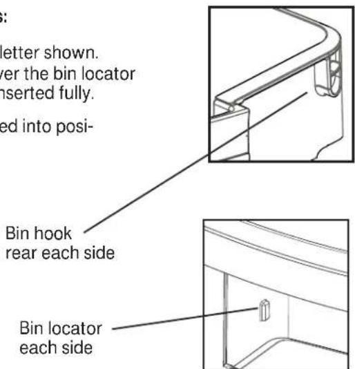 GE GFE29HSDSS - To place bins into doors: - 1