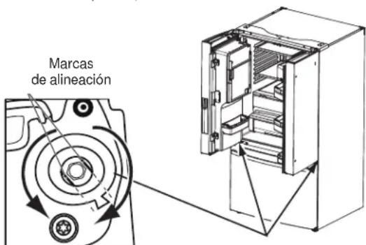 GE GFE26GSHSS - REINSTALLACION DE LAS PUERTAS DEL REFRIGERADOR (cont.) - 2