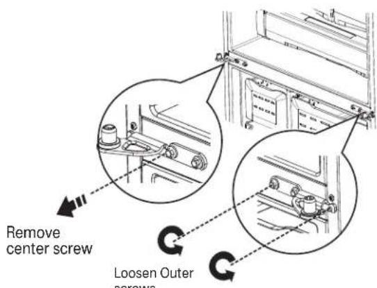 GE GFE26GGHBB - 4REMOVE CENTER HINGE (if necessary) - 1