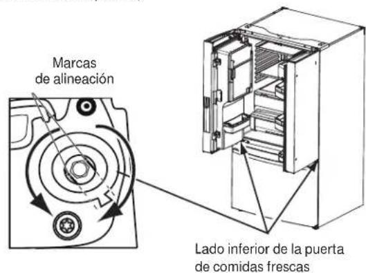 GE GFE26GGHBB - REINSTALLACION DE LAS PUERTAS DEL REFRIGERADOR (cont.) - 2
